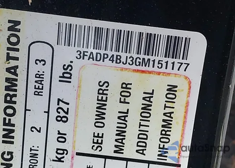 2016 Ford Fiesta Se z USA, uszkodzony, nr VIN 3FADP4BJ3GM151177